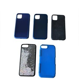 Sleek Blue and Black Phone Case for iPhone 11 & iPhone 8 Plus